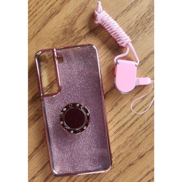 Galaxy S22 rose gold sparkly phone case - Picture 2 of 6